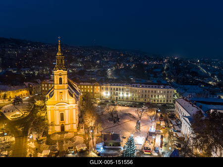 Szekszárd, Béla király tér-stock-foto