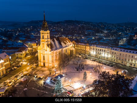 Szekszárd, Béla király tér-stock-foto