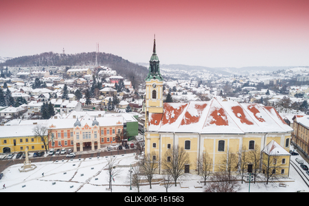 Szekszárd, Béla király tér-stock-foto