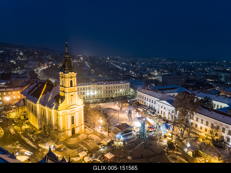Szekszárd, Béla király tér-stock-foto