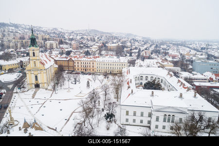 Szekszárd, Béla király tér-stock-foto