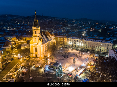 Szekszárd, Béla király tér-stock-foto