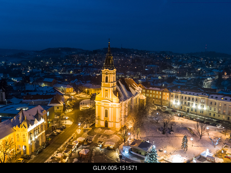 Szekszárd, Béla király tér-stock-foto