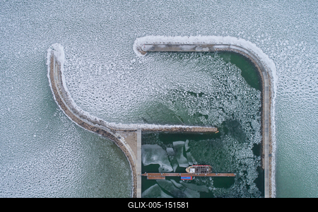 Aerial photo of Sailing boats in Lake Balaton, at Balatonfured-stock-foto