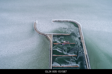 Aerial photo of Sailing boats in Lake Balaton, at Balatonfured-stock-foto