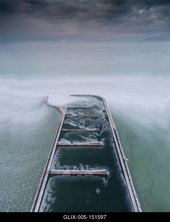Aerial photo of Sailing boats in Lake Balaton, at Balatonfured-stock-foto