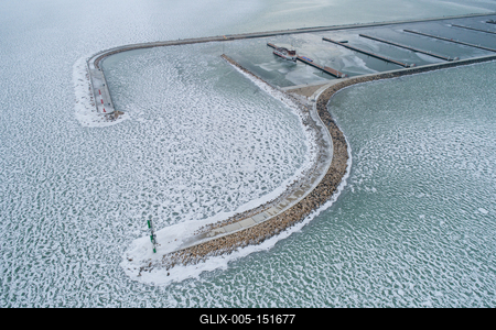 Aerial photo of Sailing boats in Lake Balaton, at Balatonfenyves-stock-foto