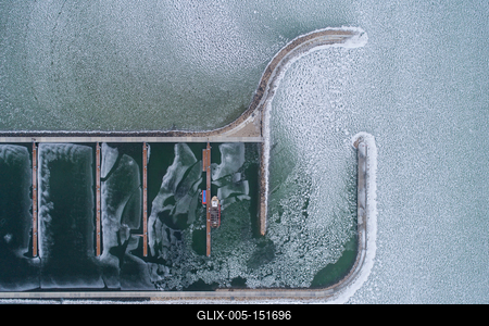Aerial photo of Sailing boats in Lake Balaton, at Balatonfenyves-stock-foto
