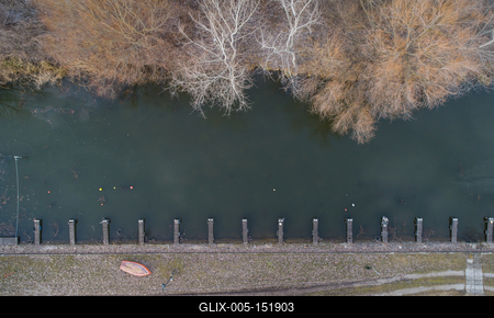 Balatonbereny csicsergo beach drone view at winter-stock-foto