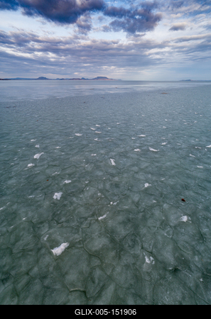 view with Lake Balaton at winter from Balatonbereny-stock-foto