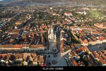Aerial photo of beautiful Koszeg, Hungary-stock-foto