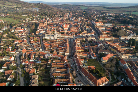 Aerial photo of beautiful Koszeg, Hungary-stock-foto