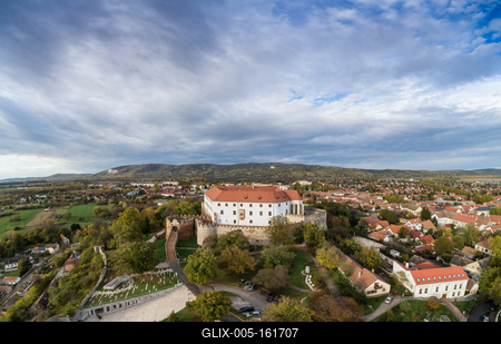 Beautiful castle in Siklos hungary-stock-foto