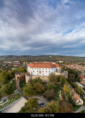 Beautiful castle in Siklos hungary-stock-foto