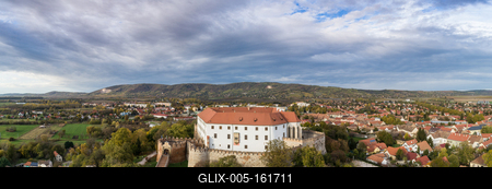 Beautiful castle in Siklos hungary-stock-foto
