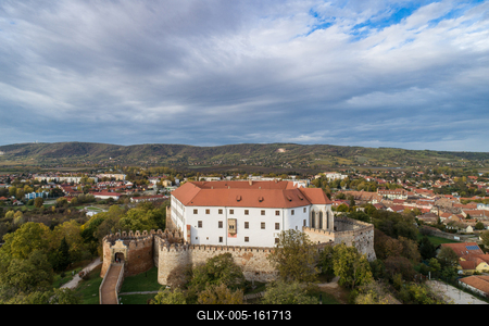 Beautiful castle in Siklos hungary-stock-foto