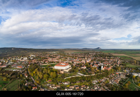 Beautiful castle in Siklos hungary-stock-foto