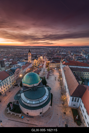 Aerial photo of Advent in Pecs, Hungary-stock-foto
