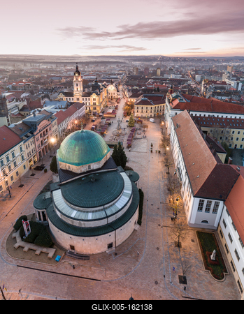 Aerial photo of Advent in Pecs, Hungary-stock-foto