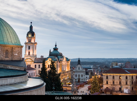 Aerial photo of Advent in Pecs, Hungary-stock-foto
