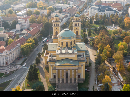 aerial photo of Basilica of St. John the Apostle-stock-foto