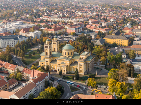 aerial photo of Basilica of St. John the Apostle-stock-foto