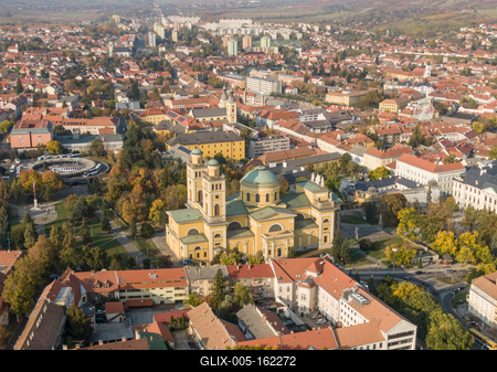aerial photo of Basilica of St. John the Apostle-stock-foto