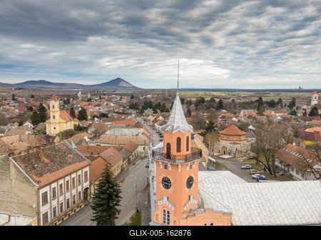 Town hall ins Siklos, Hungary-stock-foto