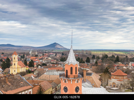 Town hall ins Siklos, Hungary-stock-foto