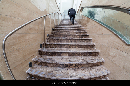 interior of modern marble stairs-stock-foto