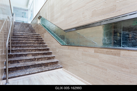 interior of modern marble stairs-stock-foto