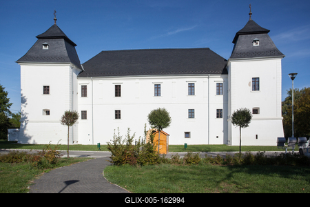 White Castle in Egervar, Hungary-stock-foto