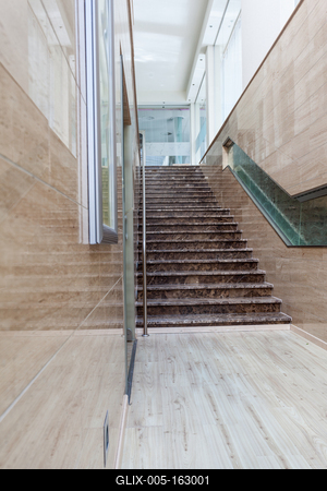 interior of modern marble stairs-stock-foto