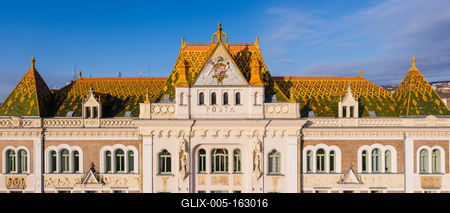 beautiful post palace in Pecs, Hungary-stock-foto