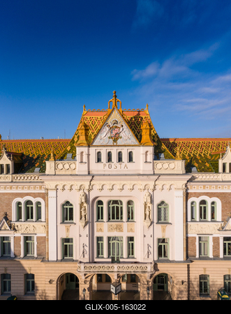 beautiful post palace in Pecs, Hungary-stock-foto