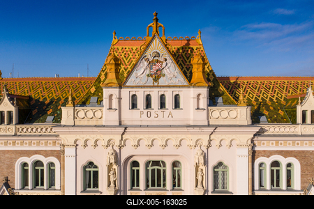 beautiful post palace in Pecs, Hungary-stock-foto