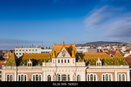 beautiful post palace in Pecs, Hungary-stock-foto