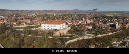 Beautiful castle in Siklos hungary-stock-foto