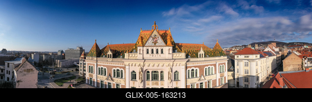 beautiful post palace in Pecs, Hungary-stock-foto
