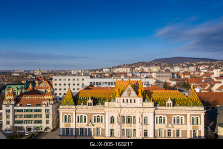 beautiful post palace in Pecs, Hungary-stock-foto
