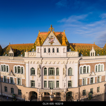 beautiful post palace in Pecs, Hungary-stock-foto
