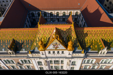 beautiful post palace in Pecs, Hungary-stock-foto