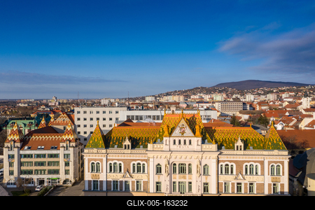 beautiful post palace in Pecs, Hungary-stock-foto