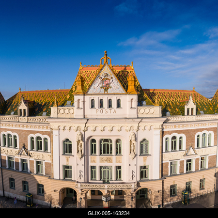 beautiful post palace in Pecs, Hungary-stock-foto