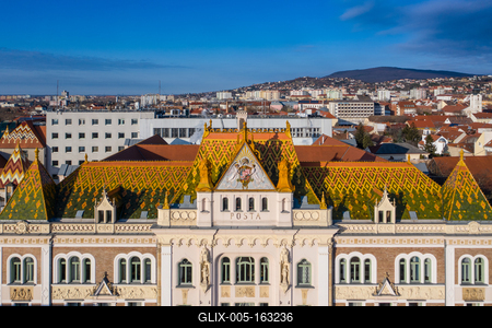 beautiful post palace in Pecs, Hungary-stock-foto