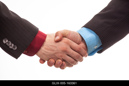 Business handshake in isolated white-stock-foto