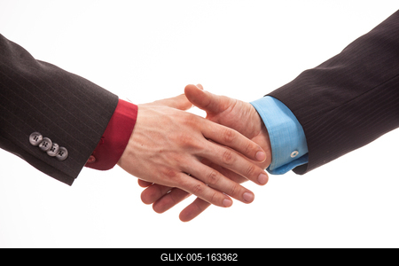 Business handshake in isolated white-stock-foto