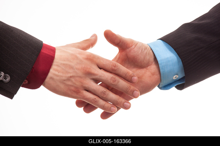 Business handshake in isolated white-stock-foto