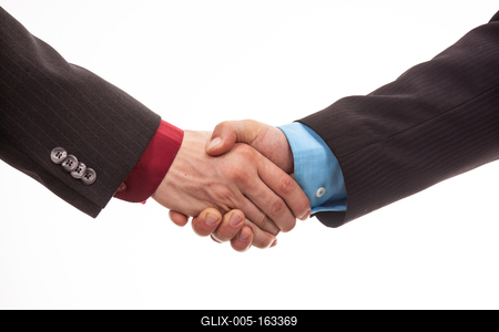 Business handshake in isolated white-stock-foto