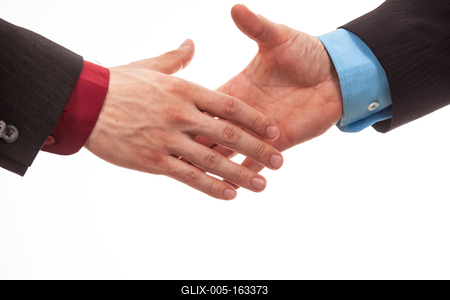 Business handshake in isolated white-stock-foto